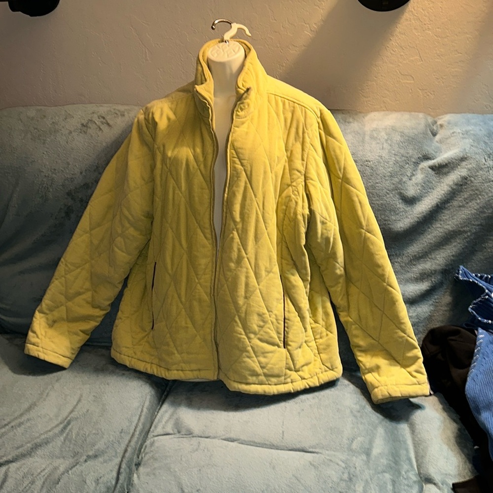 Cherokee light green XXL quilted padded jacket missing zipper